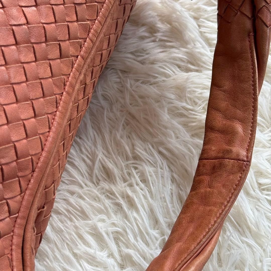 BOTTEGA VENETA INTRECCIATO Hobo one belt Women's Shoulder Bag Elegant Brown USED thumbnail 8