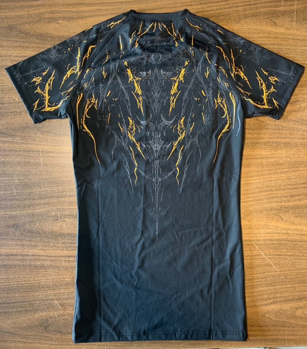 Breathe Divinity Void Tech Compression Black and Orange M Short