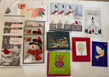 Lot 26 Assorted Christmas Greeting Cards Unused with Envelopes plus extra Xmas