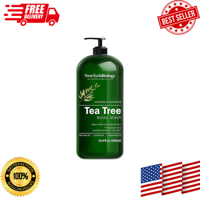 Tea Tree Body Wash Moisturizing Anti-Itch Itchy Skin Jock Itch 16.9 Fl Oz