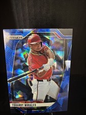 2025 Panini Prizm Yohandy Morales Blue Ice Prizm #190 Washington Nationals