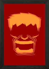 strong human face vector Framed Wall Art Poster Canvas Print P...