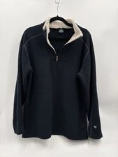 Kuhl Europa Alfpa Fleece Men’s Size Large 1/4 Zip Jacket Sherpa Navy Blue