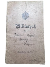 WWI Imperial German Army Military Pass AUGUST KITZINGER EK2 PB6 La Bassée 1915