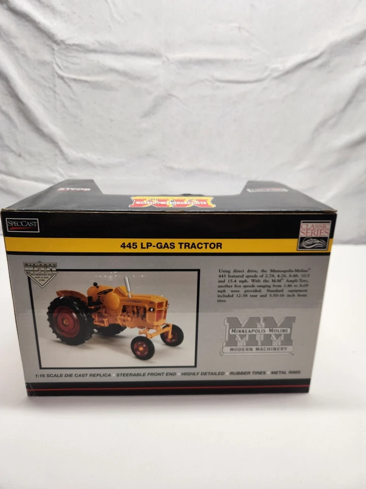 TRACTOR MINNEAPOLIS MOLINE 445 POWERLINE, Nuevo en Caja, Escala 1/16 Foto 4 de 4
