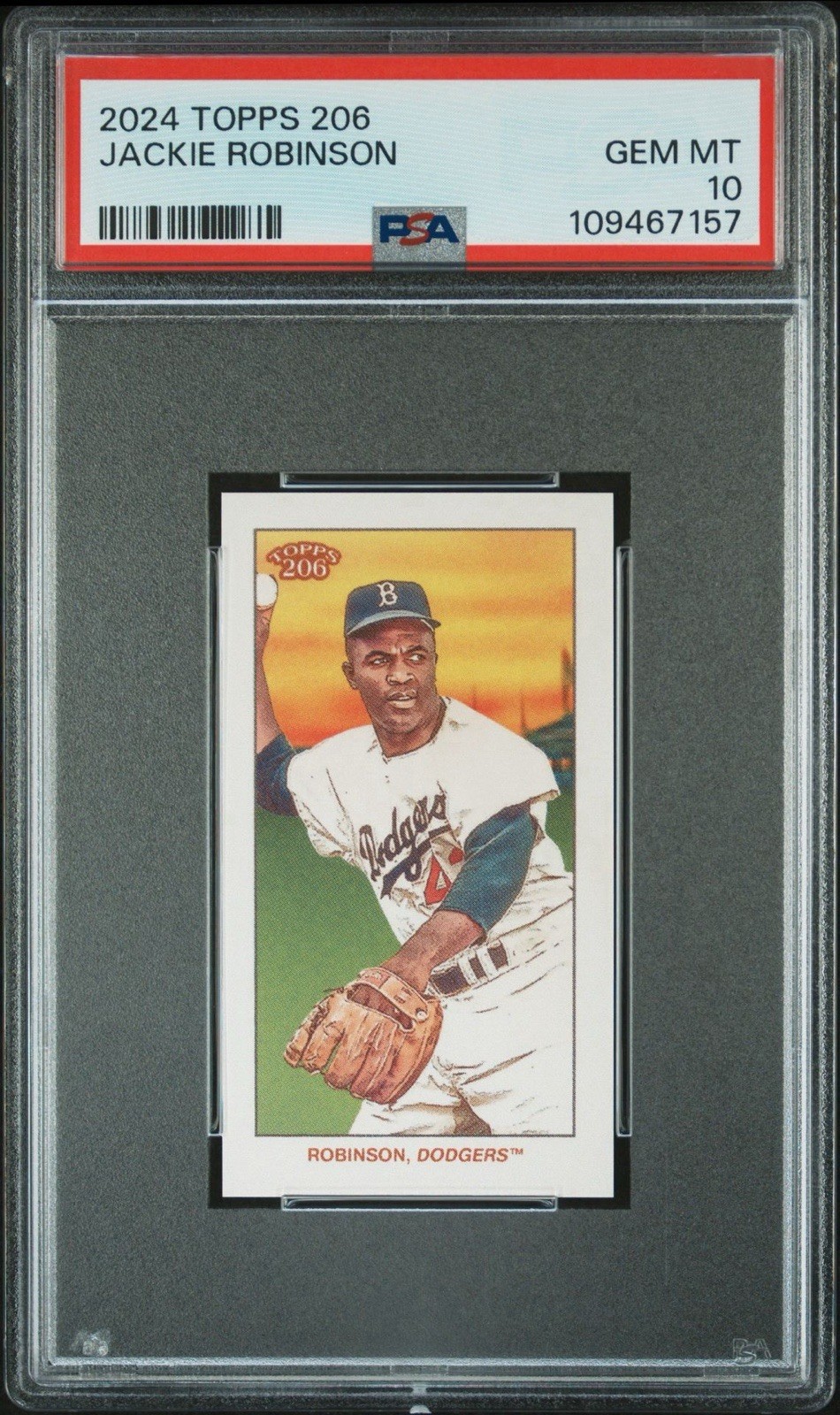 2024 Topps 206 Jackie Robinson PSA 10 GEM MINT view 7