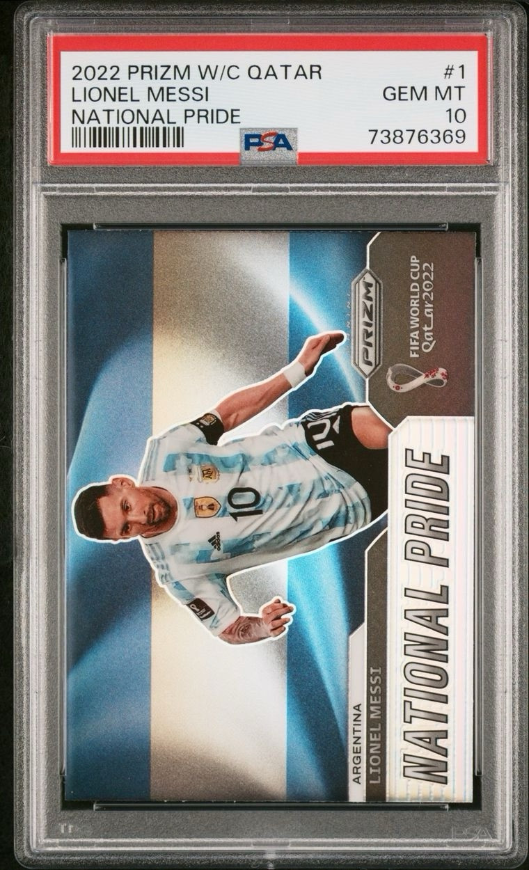 2022 Panini Prizm World Cup Lionel Messi National Pride #1 PSA 10
