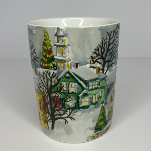 S/4 Pottery Barn Winter Village tazas de café tazas vacaciones Navidad ¡con CAJA! - Imagen 13 de 17