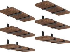 12 Pack 12 Inch Heavy Duty Metal Iron Shelf Brackets Matte Black