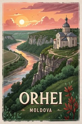 Atemberaubendes Orhei Moldawien Reiseposter - Historische Stadt Kunstdruck A1-A4 Pos