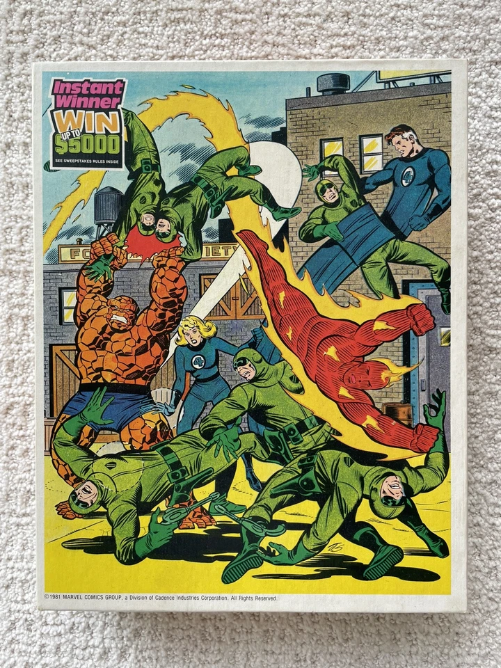 Vintage Marvel Comics Fantastic Four Jigsaw Puzzle 1981 Complete 100 Pieces #458 - Image 2 of 2