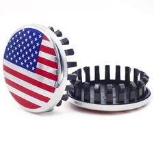 83mm 3.27in Wheel Center caps for Chevy Center Hubcaps with US Flag 2 Pack Re...