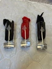 3 Courvoisier Cognac White Logos Shooter/Cocktail Glasses/6" Tall