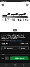 Bypass Sliding Barn Door Track Kit - for Double door