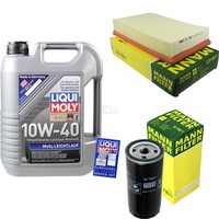 Mann Inspektionspaket 5L Liqui Moly Leichtlauf 10W-40 FüR Audi 80 1.9 TDI