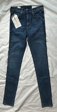 Rag  Bone Women Jeans Skinny High Rise Size 25 Denim with Black Tape Accent NWT