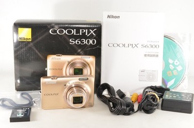 IN BOX] Nikon Coolpix S6300 16 MP Compact Digital camera Gold From