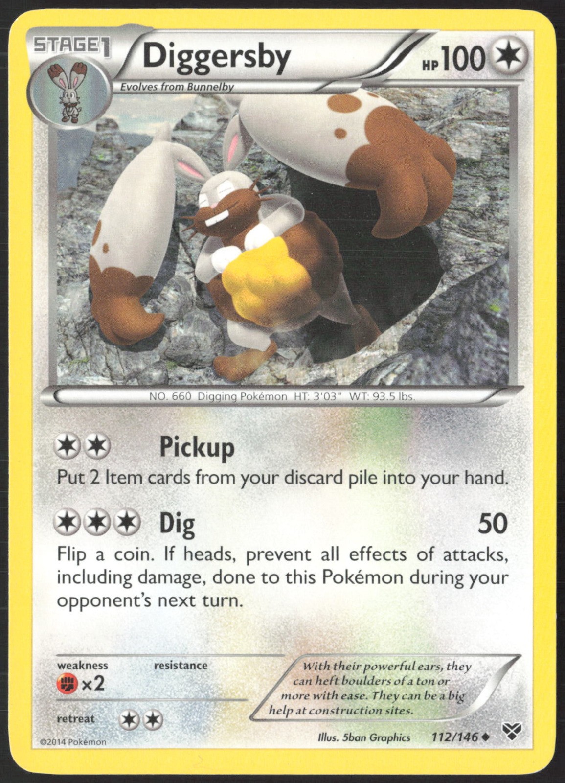 Diggersby 112/146 XY Base Set NM