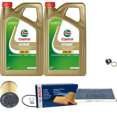 BOSCH Inspektionspaket 10 L Castrol EDGE 5W-30 LL für BMW 6er 645 Ci
