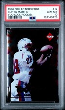 PSA 10 GEM MINT 1996 COLLECTOR'S EDGE CURTIS MARTIN #12 TOO COOL PATRIOTS B295