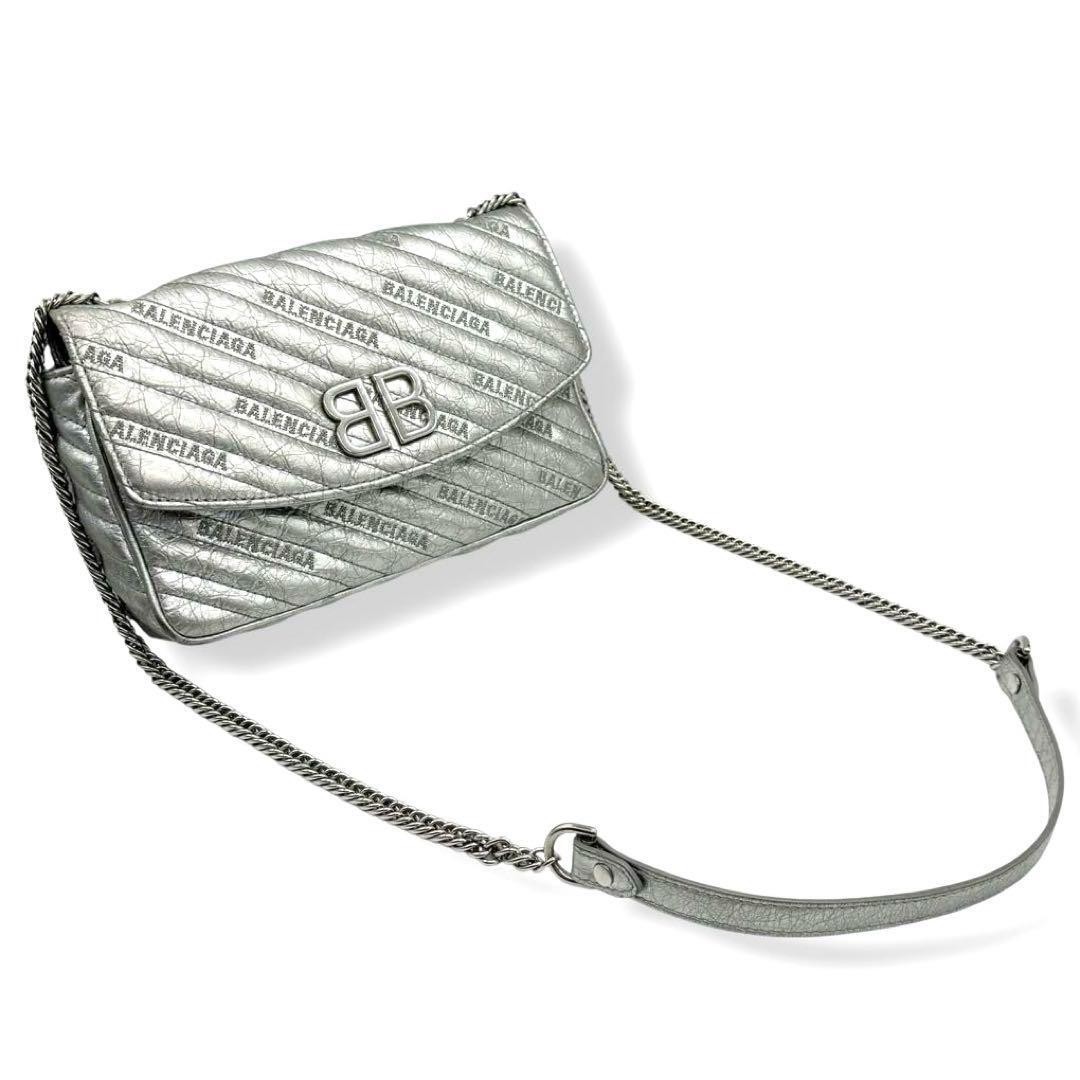 BALENCIAGA Wallet: Chain Shoulder Bag 526682 Silver W22H14D5cm ;01 thumbnail 2