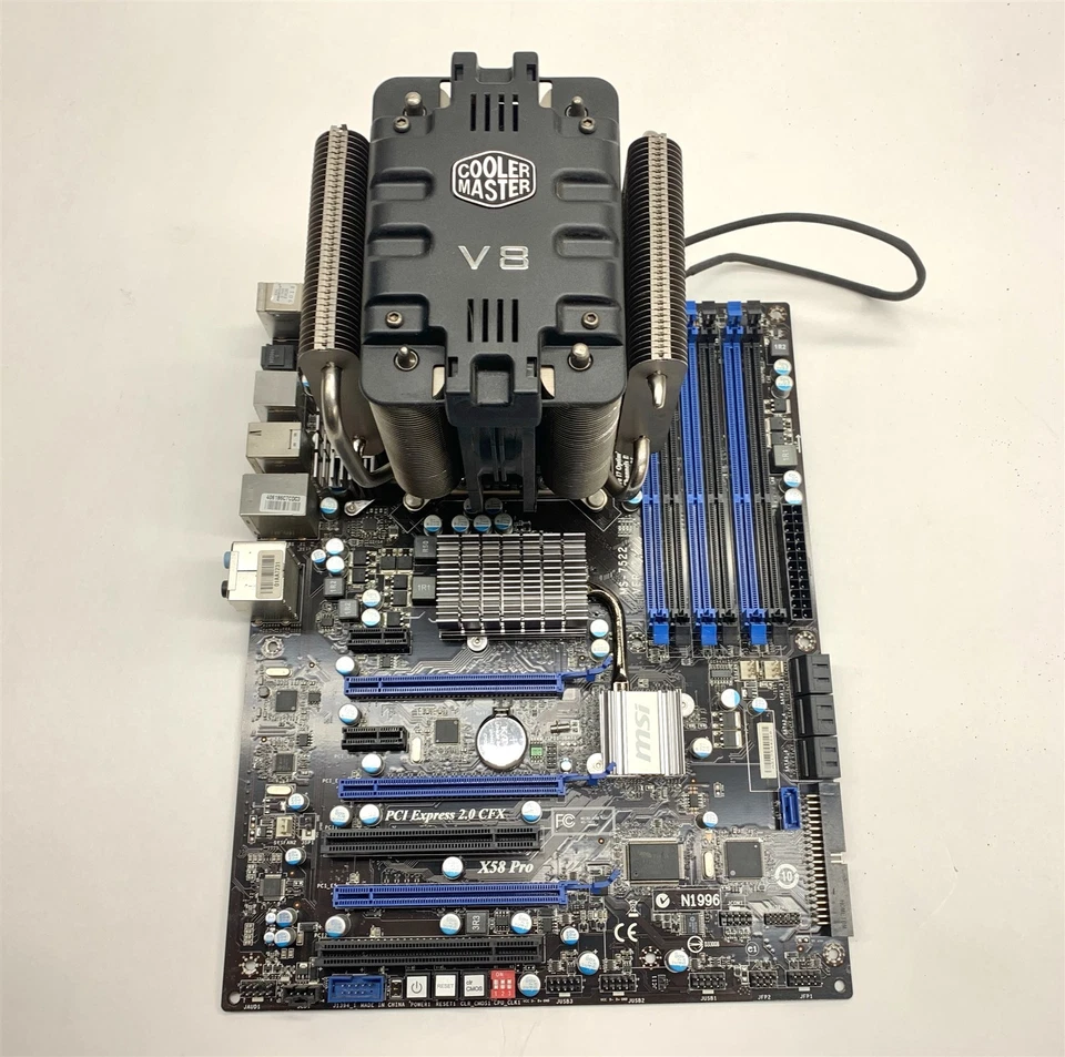 MSI X58 Pro Motherboard+CPU LGA 1366 ATX i7-940 2.93GHz 16GB IO Cooler Master V8 - Image 2 of 4
