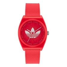 Adidas Unisex PROJECT TWO Red Rubber Watch