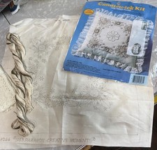 Vtg Paragon Creative Moments Lace Edged Pillow Candlewicking Embroidery Kit NEW