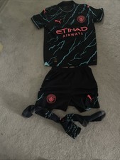 Full Man City Kit Haaland 13-14 Years Perfect Condition And Completely Real