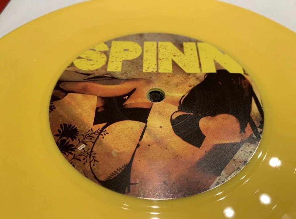 SPINNERETTE Baptized By Fire 7” Yellow Vinyl-Brody Dalle The Distillers Sourpuss - Image 2 of 4