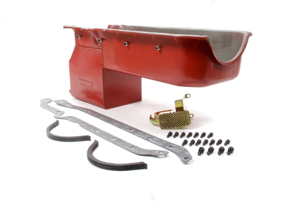 Trans-Dapt 1109, Kit Red Steel S10 Drag Race Oil Pan Sbc Performance Racing Part - Image 3 of 4