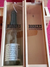 2 Booker's True Barrel Bourbon Wooden Bottle Box Containers Circe 2005 + 1 empty