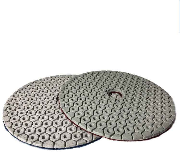 9Pcs 7'' Diamond Flexible Polishing Pads Wet for Granite Marble Stone & Polisher