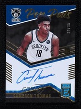 2021-22 Donruss Elite Pen Pals Blue 32/35 Cameron Thomas #PP-CTH Auto 4k8
