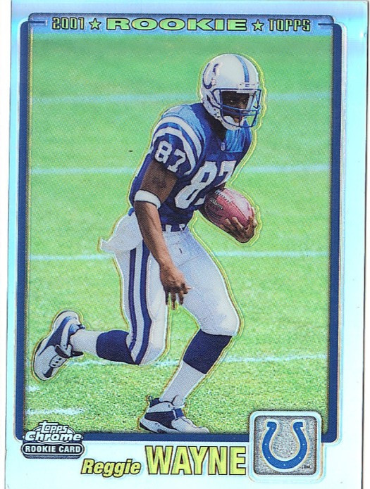 2001 TOPPS CHROME REFRACTOR #250 REGGIE WAYNE ROOKIE CARD RC 488/999 - LOW GRADE