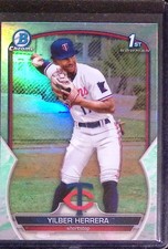 2023 Bowman #BCP-86 Yilber Herrera Chrome Prospects Lunar Glow Refractors