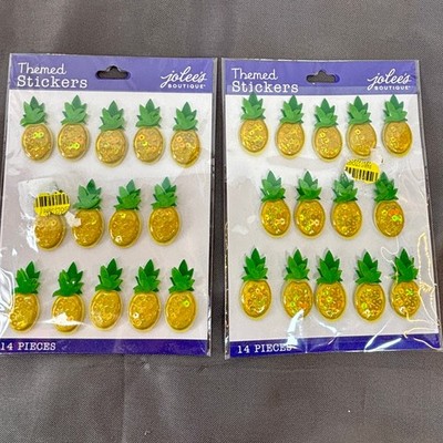 Jolee's Boutique Pineapple Themed Stickers 14 Pieces Lot of 2 NIP Scrapbooking
