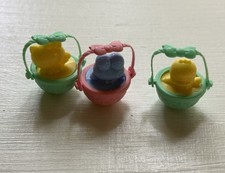 VINTAGE SANRIO 1991 Bundle Of 3 Basket Trinkets: Hello Kitty, Kerroppi, Pekkle