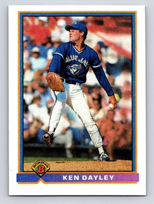 1991 Bowman  - Ken Dayley #27 Toronto Blue Jays Copyright line contains ''E*''