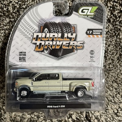 1:64 Greenlight Dually Drivers 2018 Ford F-350 White Gold NEW!!
