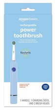 Amazon Basics Power Rechargeable Toothbrush EasyFlex Bacteria Defense Timer