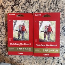 Canon Inkjet Photo Paper Plus Glossy II 4" x 6" 200 Sheets Total PP-301 Lot Of 2