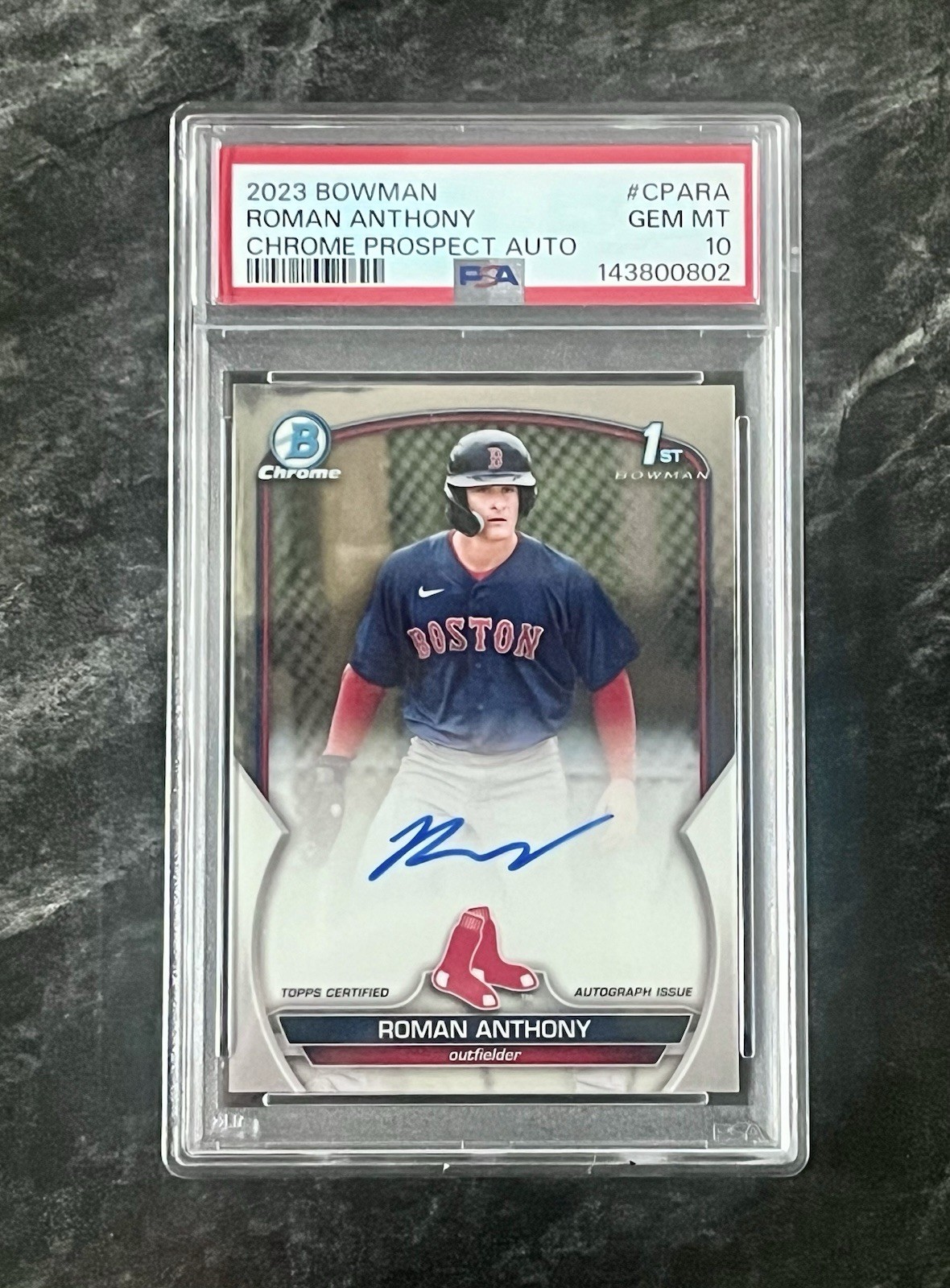 2023 Bowman Chrome Prospects Roman Anthony - 1st Auto PSA 10!