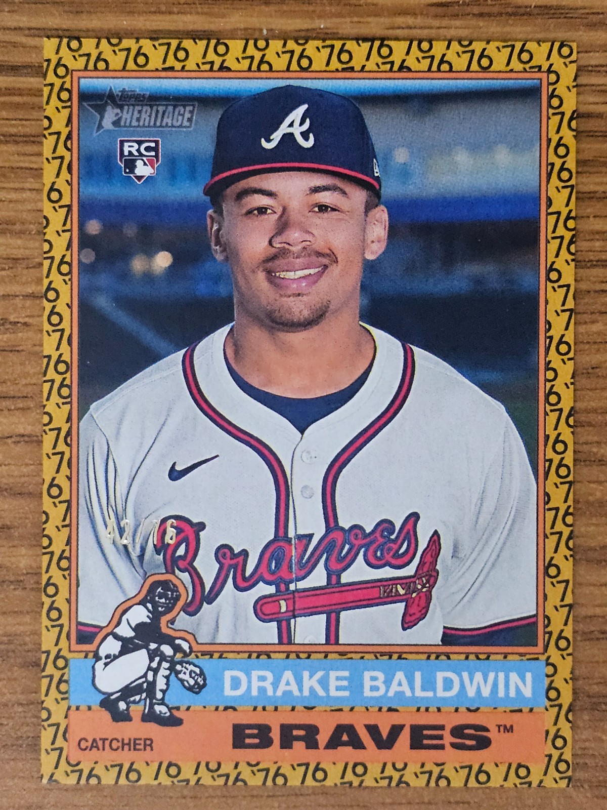 2025 Topps Heritage High Numbers Drake Baldwin RC Color of the Year 42/76 #561