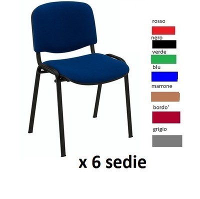 SET pz Sedia da Ufficio Conferenza Fissa Sala Attesa Riunione