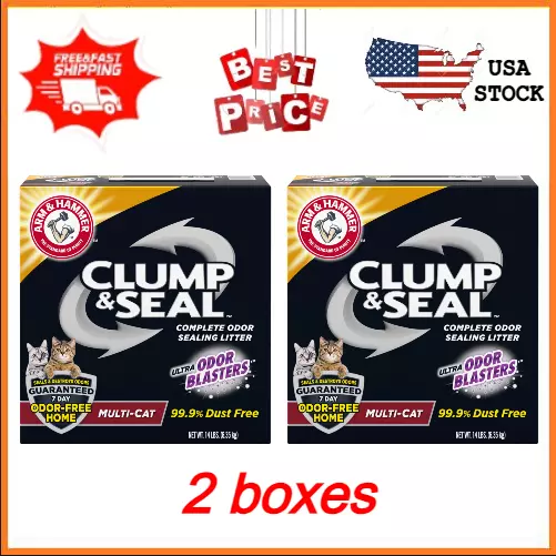 2 Arm Hammer Clump Seal Multi Cat Complete Odor Sealing Clumping
