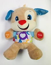 Fisher Price Laugh And Learn Love To Play Puppy Dog Plush Interactive White ABC