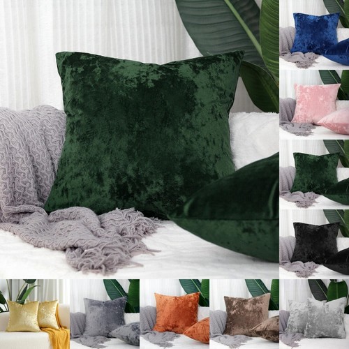 Crushed Velvet Cushion Covers Throw Sofa Pillow Cases Cover 16" 18" 20