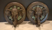 Set of 2 Elephant Wall Hooks Hangers Holder Hanging Coat Towel Clothes Keys