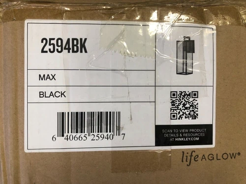 Hinkley Lighting 2594BK Max 1 Light 19 inch Black Outdoor Wall Lantern - Picture 3 of 3
